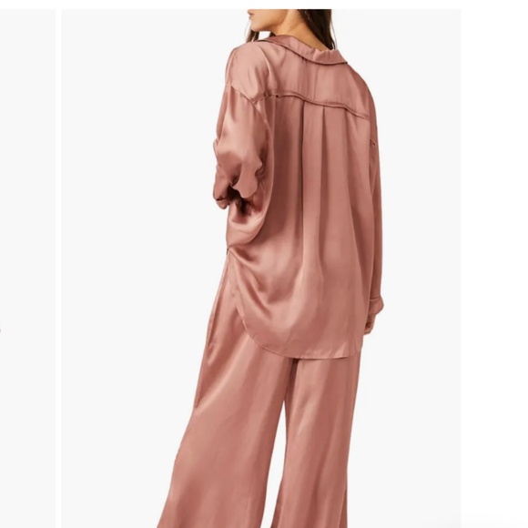 Free People FP Intimatley These Dreams Pajama Set Rose Tyre Dusty M Medium Med - Picture 8 of 14